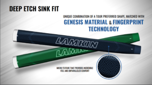 Lamkin Deep Etched Sink Fit putterin grippi, vihreä - Image 3