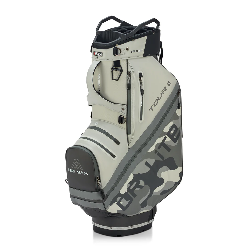 Bigmax_dri_lite_tour2_karrybagi-grey camo-off white Bigmax Dri Lite Tour 2 kärrybagi - grey camo - off white - Image 1